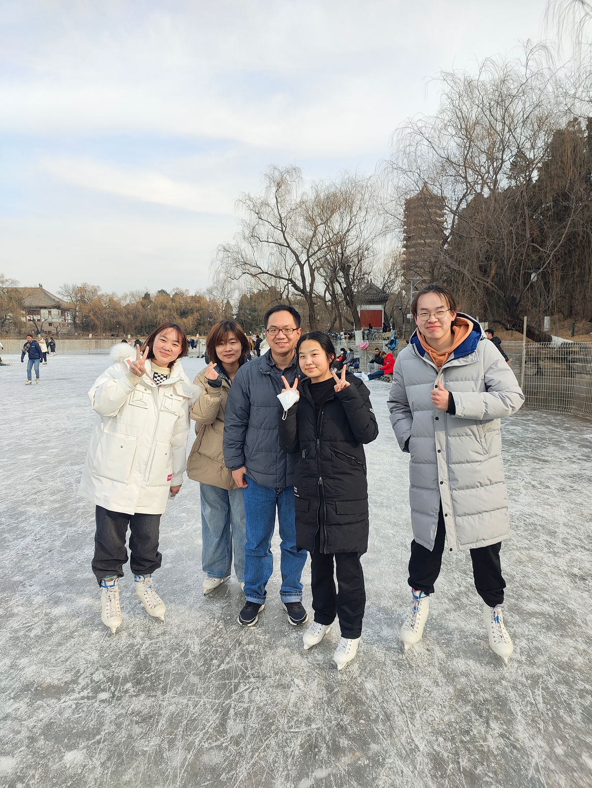 Skating on Weiming Lake, PKU